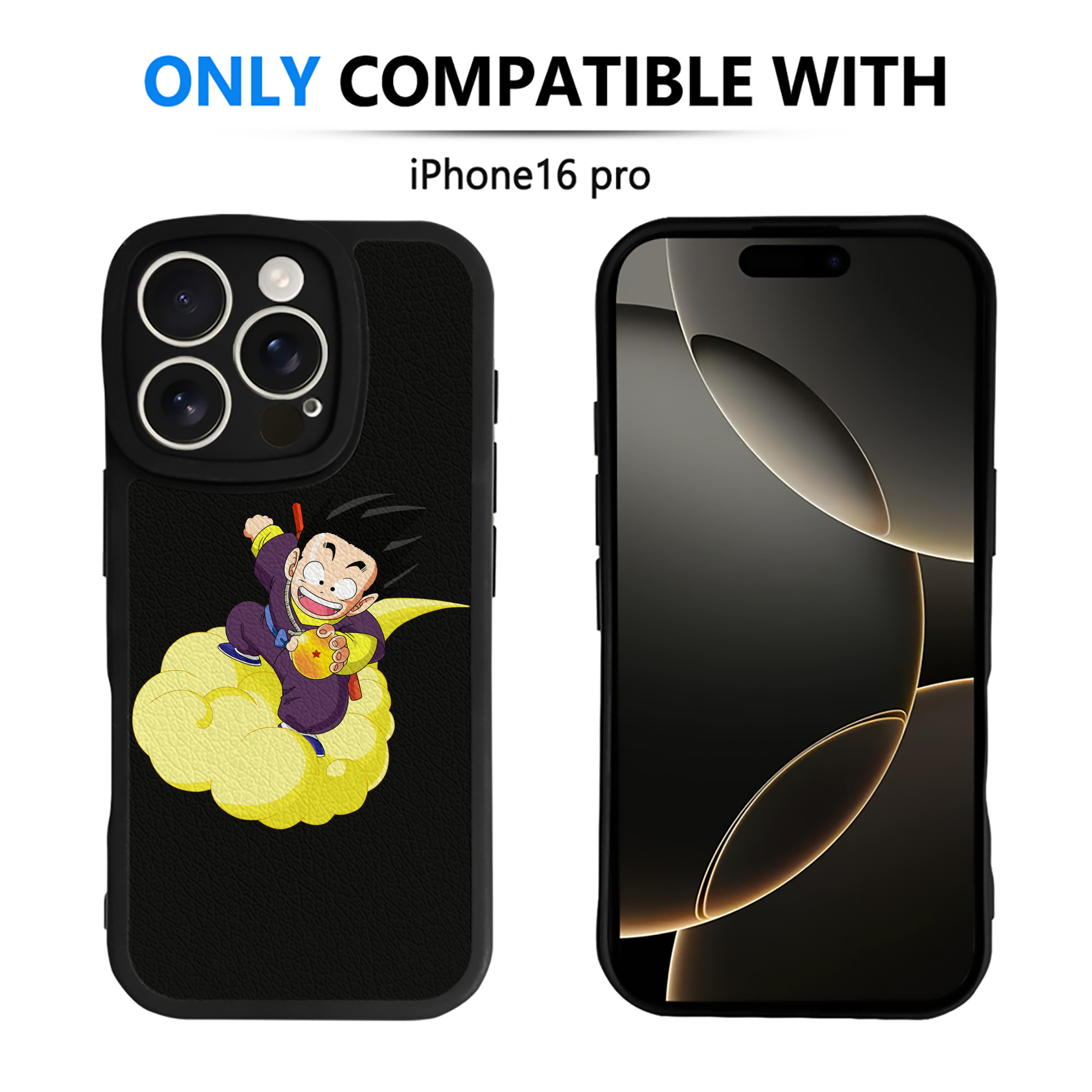 ドラゴンボール 孫悟空（そん ごくう）Son Goku カカロット DRAGON BALL Kakarotto 【iPhone 16シリーズ対応】シリコンスマホケース（レザー調） 材質：シリコン